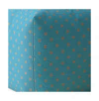Soft Cotton Polka Dots Pouf Ottoman for Footrest and Extra Seating