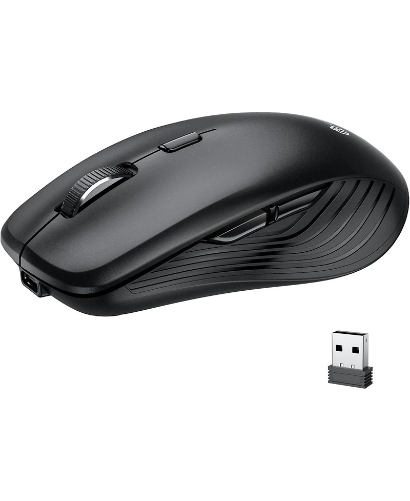 Wireless Bluetooth Mouse 2.4GHz Usb Receiver Rechargeable Silent Mouse