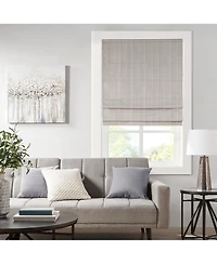 Basketweave Room Darkening Cordless Roman Shade, Single Panel for Bedroom, Thermal Insulated Window Blind Treatment for Living Room