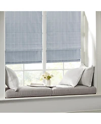 Basketweave Room Darkening Cordless Roman Shade, Single Panel for Bedroom, Thermal Insulated Window Blind Treatment for Living Room