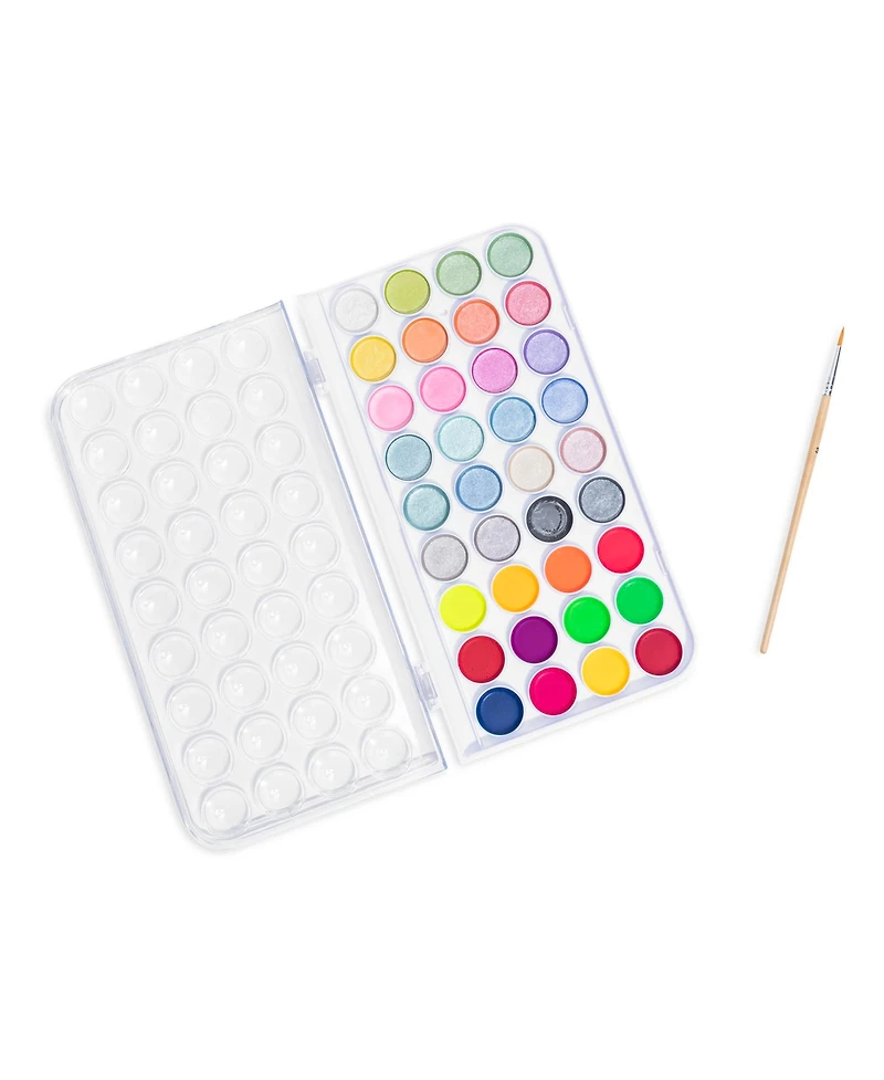 Essential Watercolor Paint Set: Neon & Metallic Colors