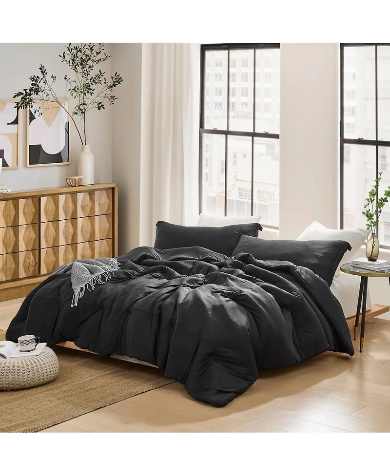 Cold Black Night - Coma Inducer Oversized Comforter Set - Black,California King