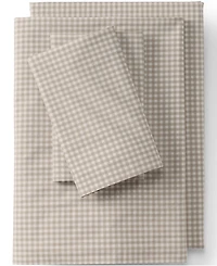 Lands' End 300 Thread Count Cotton Percale Yarn-Dyed Pillowcases