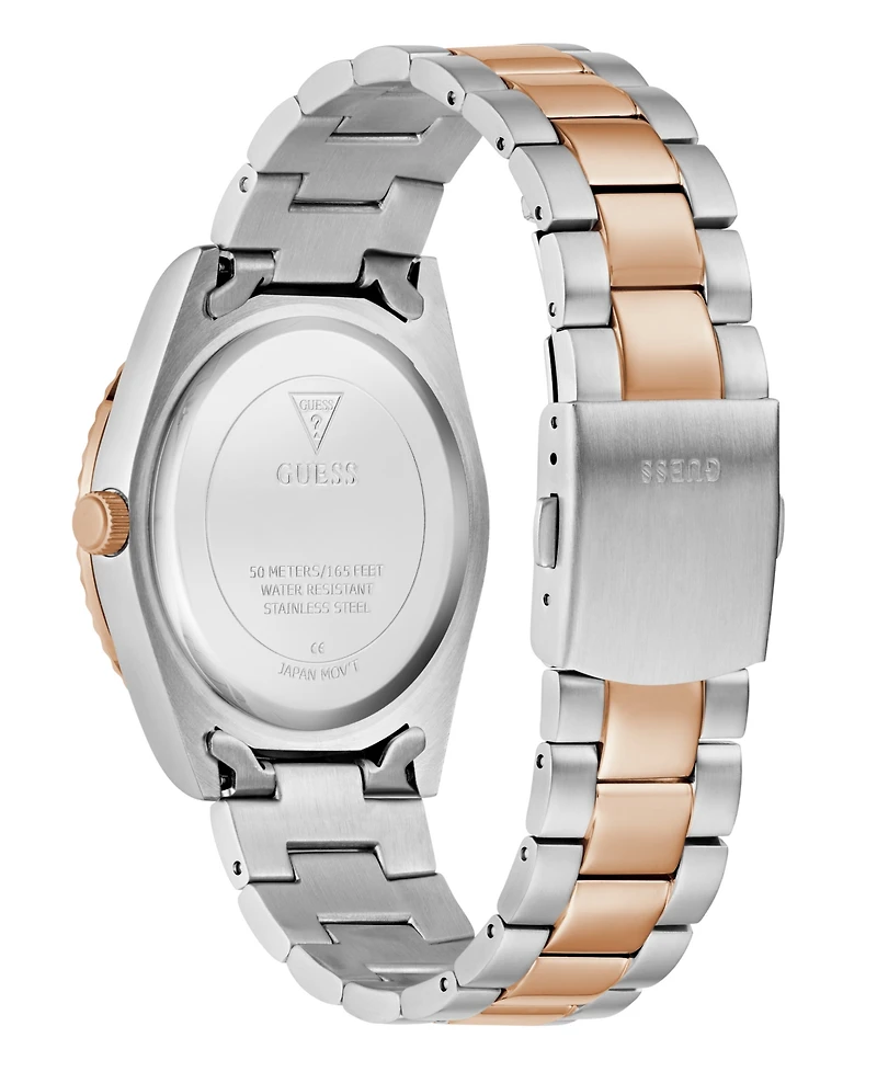Guess Men's Day and Date Two-Tone Stainless-Steel Watch, 42mm
