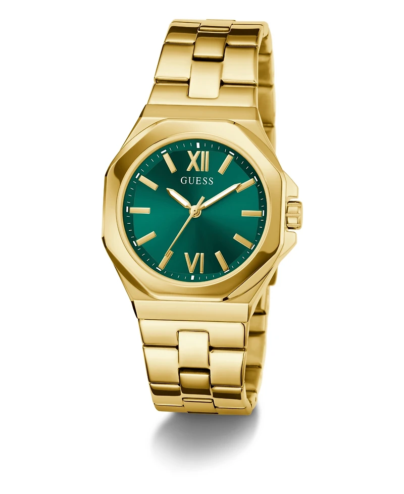 Guess Women's Analog Gold-Tone Stainless Steel Watch, 34mm