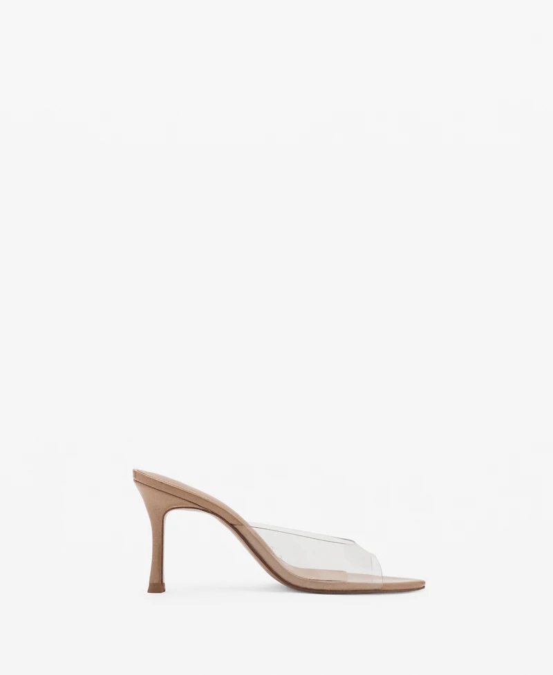 Mango Women's Vinyl Panel Heeled Shoes