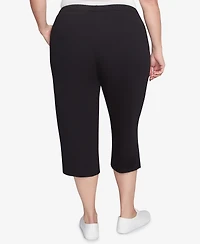 Ruby Rd. Plus Elastic Waist Pull-On French Terry Capri Pants