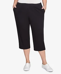 Ruby Rd. Plus Elastic Waist Pull-On French Terry Capri Pants