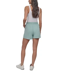 Dkny Sport Women's Embroidered Logo Smocked 4" Shorts