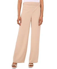 Sam & Jess Women's Pull-On Twist-Front Straight-Leg Pants