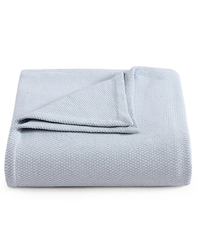 Tommy Hilfiger Pique Solid Cotton Blanket, Twin