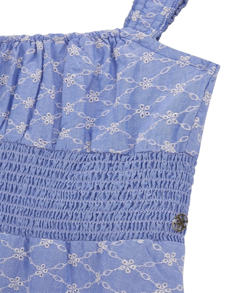 Guess Big Girls Oxford Sleeveless Dress