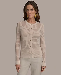 Donna Karan New York Women's Burnout Cardigan