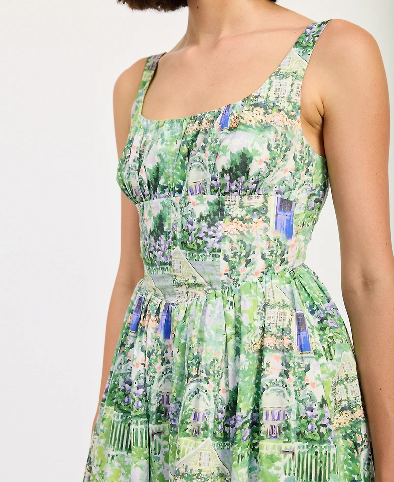 En Saison Women's Molly Corset-Bodice Flared Dress