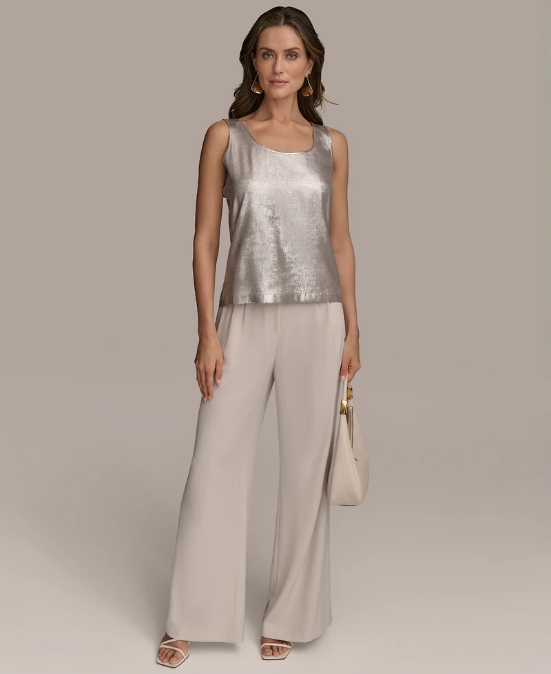 Donna Karan New York Women's Metallic Scoop-Neck Tank Top