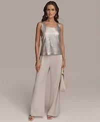 Donna Karan New York Women's Metallic Scoop-Neck Tank Top