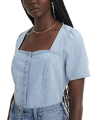 Levi's Women's Pascale Cotton Square-Neck Blouse