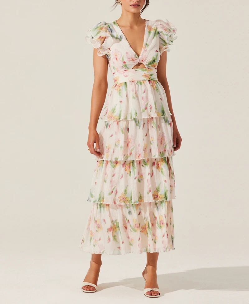 Astr the Label Women's Emporia Floral Print Tiered Maxi Dress