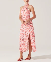 Astr the Label Women's Marissa Floral Print Halter Midi Dress