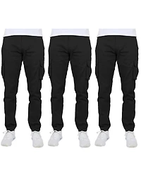 Blu Rock Men's 3-Pack Flex Stretch Cargo Pants