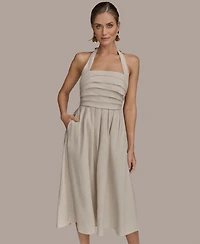 Donna Karan New York Women's Tie-Back Midi Dress