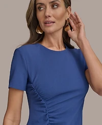 Donna Karan New York Women's Side-Ruched Hardware-Trim Dress