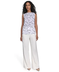 Calvin Klein Women's Printed Sleeveless Blouse