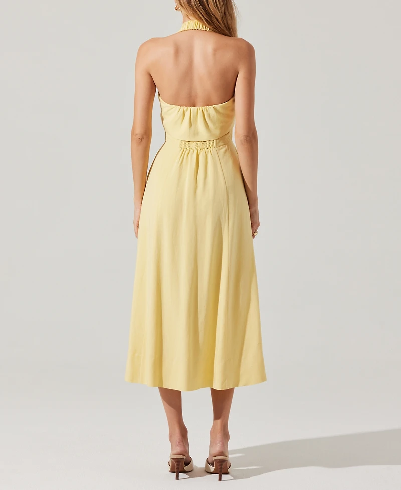 Astr the Label Women's Katherine Tie-Front Midi Dress