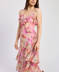 En Saison Women's Amari Ruffle-Trim Maxi Dress
