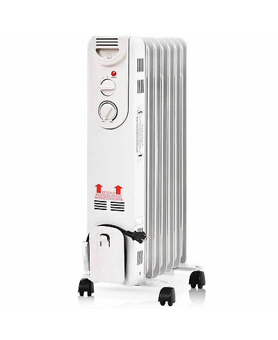 Gymax 1500W Oil Filled Radiator Space Heater w/ Adjustable Thermostat Home Office