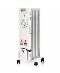 Gymax 1500W Oil Filled Radiator Space Heater w/ Adjustable Thermostat Home Office