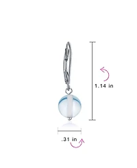 Bling Jewelry Sterling Silver Drop Earrings with 8MM Natural Balls and Lever Back