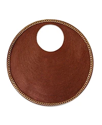 Solo Espresso Large Jute Bag With Gold Chain