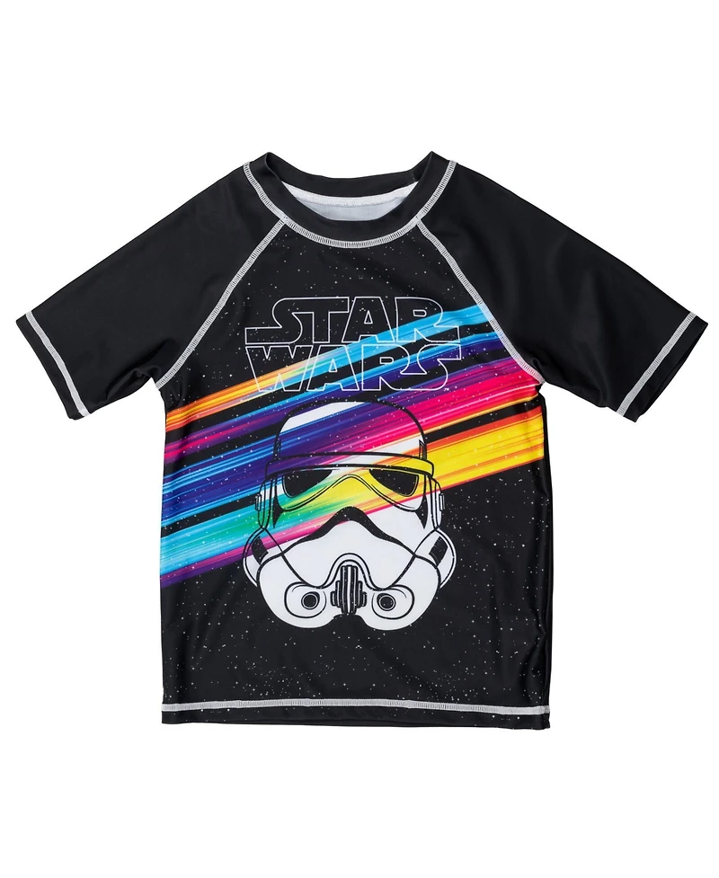 Star Wars Boys Rash Guard and Swim Trunks Outfit Set