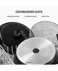 Zuka Everyday Pan 1.25 Qt. Ceramic 10 1 Nonstick Multi-Functional Saute with Lid, Nylon Spoon