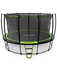 JumpFlex Hero Round Outdoor Backyard Trampoline 12FT 14FT 15FT with Net Enclosure & Ladder