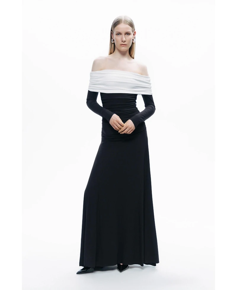 Nocturne Women's Contrast Color Maxi Dress