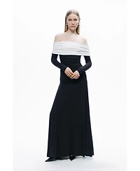 Nocturne Women's Contrast Color Maxi Dress