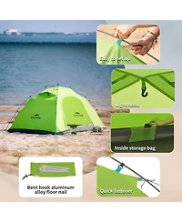 Naturehike Camping Tent 2 Persons in 4 Seasons, Ultralight Tents Backpacking Tents backpacking Tents, Anti-uv Family Tents for Outdoor