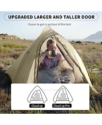 Naturehike 1 Person Tent Lightweight Backpacking Tent with Footprint - Free Standing Ultralight Camping Hiking Backpack Tents