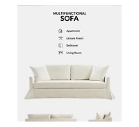 Farmhouse Patrice 80.7" Slipcovered Sofa