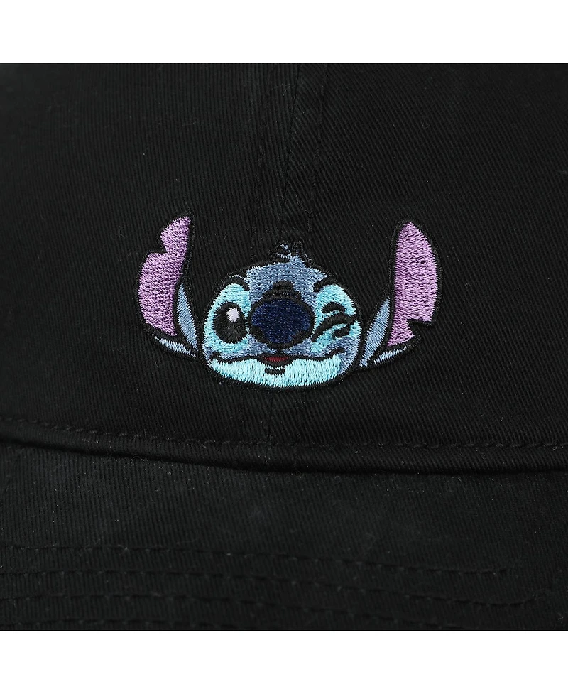 Disney Men's Embroidered Stitch Adult Unisex Navy Unstructured Baseball Hat