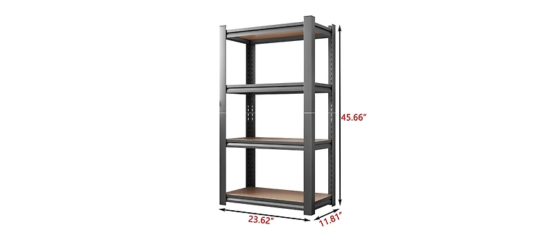 Adjustable Shelves Heavy Duty Storage Rack Shelving Unit Storage Shelf Steel Garage Utility Rack 4-Shelf