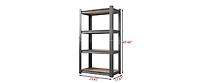 Adjustable Shelves Heavy Duty Storage Rack Shelving Unit Storage Shelf Steel Garage Utility Rack 4-Shelf