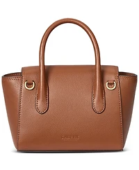 Lauren Ralph Pebbled Leather Small Tanner Satchel