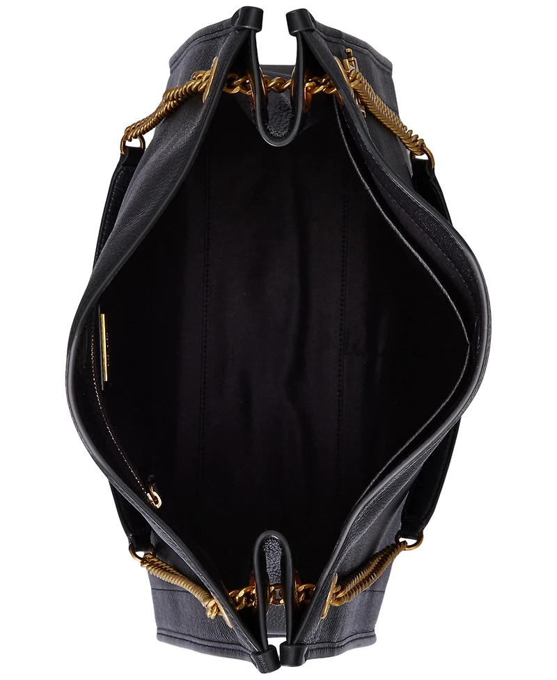 Lauren Ralph Bradley Large Pebbled Leather Tote Bag