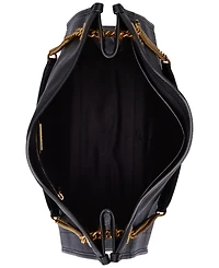 Lauren Ralph Bradley Large Pebbled Leather Tote Bag