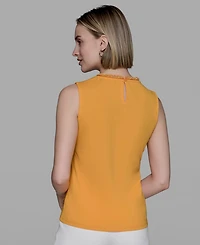 Karl Lagerfeld Paris Women's Bead-Trim Sleeveless Top