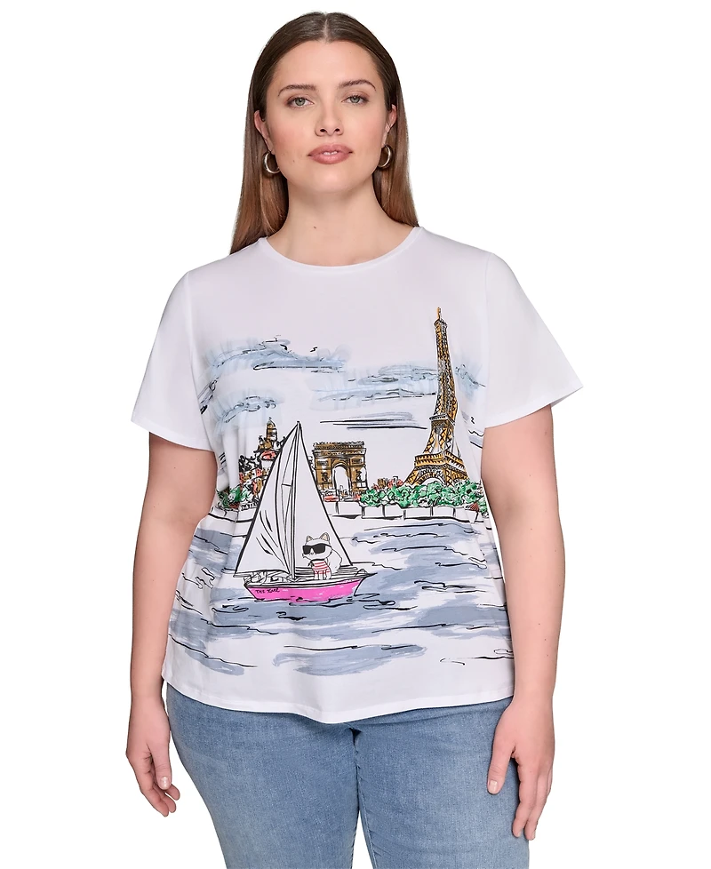Karl Lagerfeld Paris Plus Painting Tee