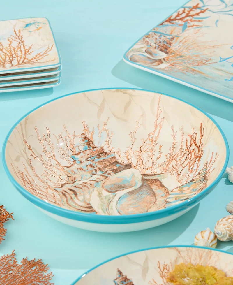 Certified International Escape to the Sea Serving Bowl